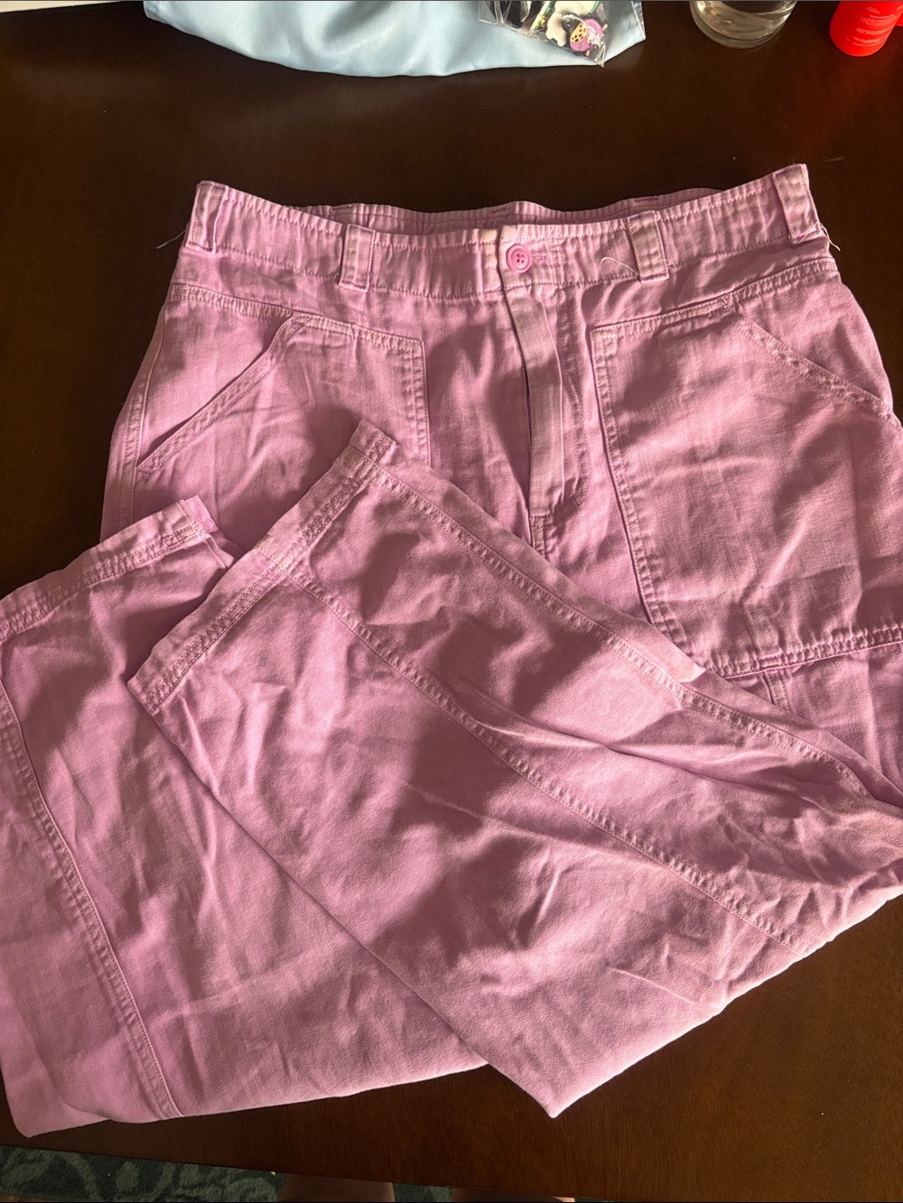 Universal Thread Pink Straight-Leg High-Rise Pants